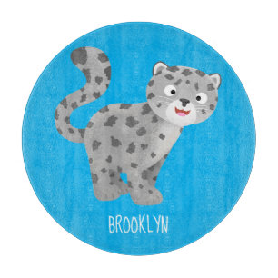 Tabla De Cortar Ilustracion personalizado de leopardo de las nieve