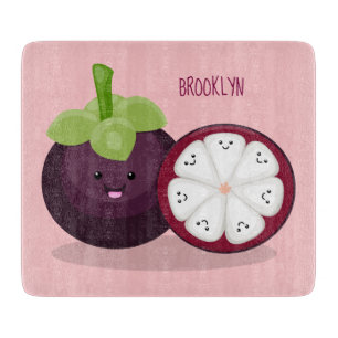 Tabla De Cortar Ilustracion personalizado de mangostino morado