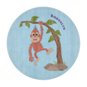 Tabla De Cortar Ilustracion personalizado de orangután bebé feliz