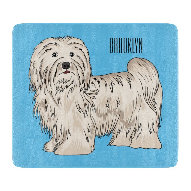 Tabla De Cortar Ilustracion personalizado de perro de La Habana (Anverso)