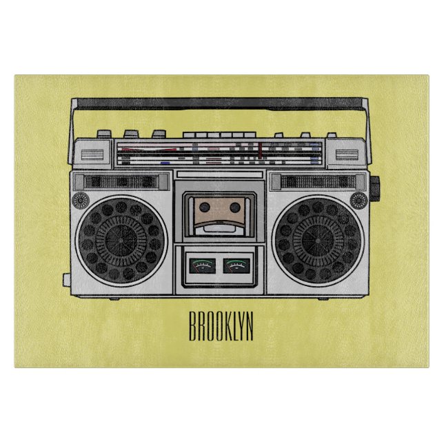 Tabla De Cortar Ilustracion personalizado de radio (Anverso)