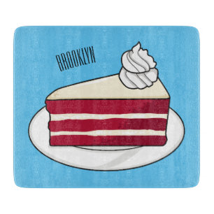 Tabla De Cortar Ilustracion personalizado de tarta de terciopelo r