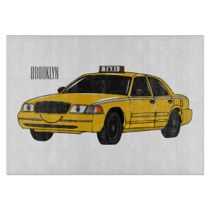 Tabla De Cortar Ilustracion personalizado de taxi