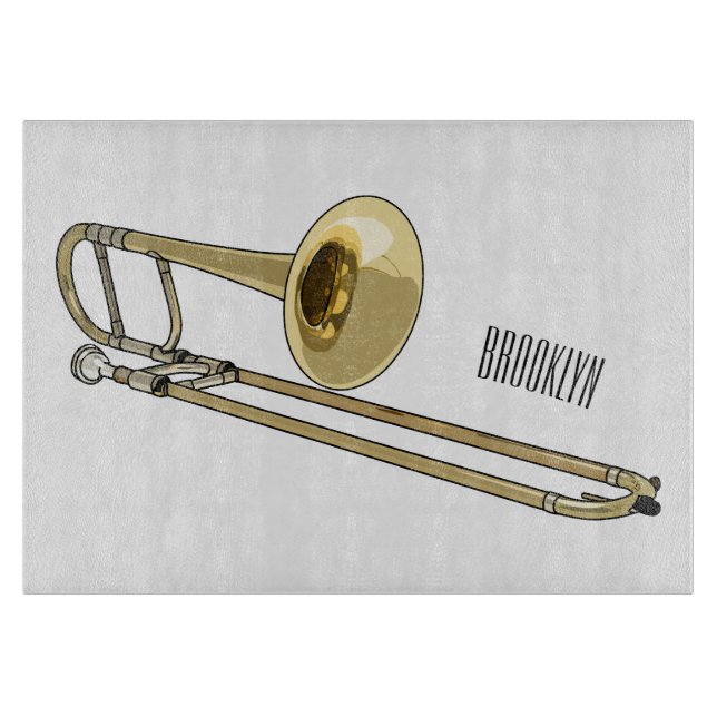 Tabla De Cortar Ilustracion personalizado de Trombone (Anverso)