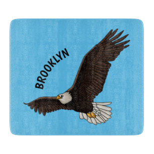 Tabla De Cortar Ilustracion personalizado del águila calva