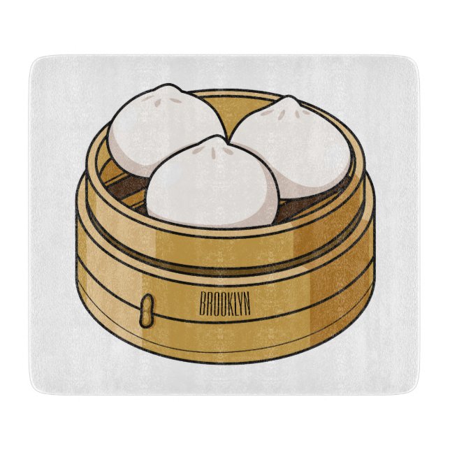 Tabla De Cortar Ilustracion personalizado Dim sum (Anverso)