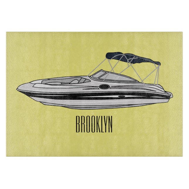 Tabla De Cortar Ilustracion personalizado en motocicleta (Anverso)