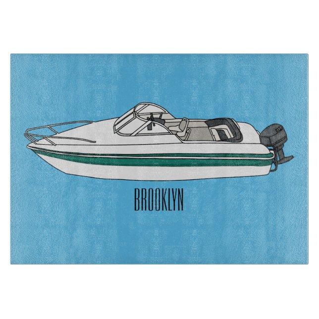Tabla De Cortar Ilustracion personalizado en motocicleta (Anverso)