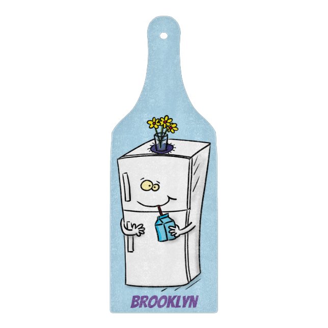 Tabla De Cortar Ilustracion personalizado frigorífico divertido (Anverso)