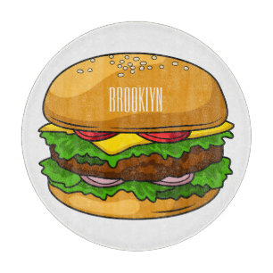 Tabla De Cortar Ilustracion personalizado Hamburger