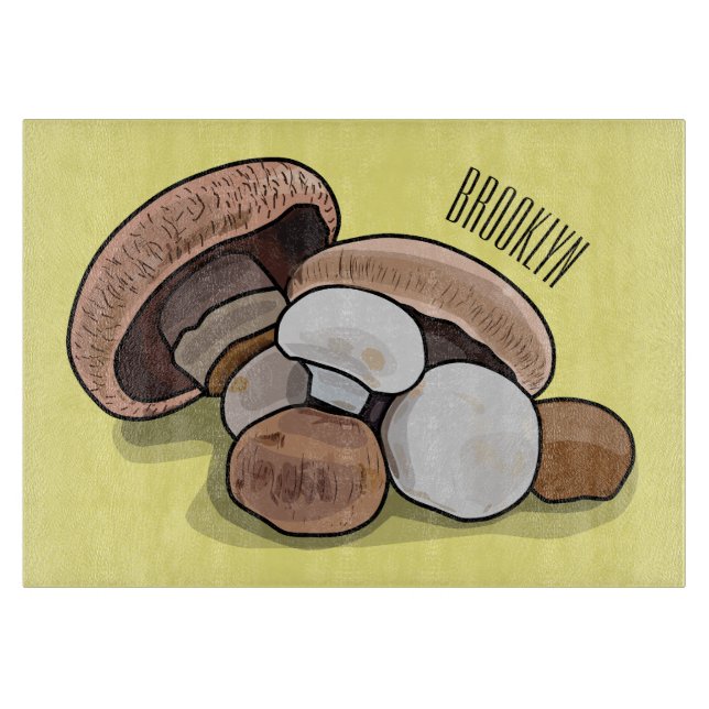 Tabla De Cortar Ilustracion personalizado hongo (Anverso)
