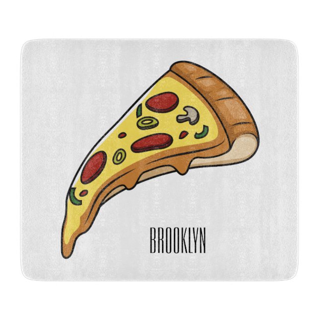 Tabla De Cortar Ilustracion personalizado Pizza (Anverso)
