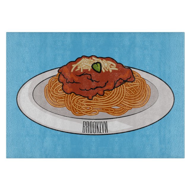 Tabla De Cortar Ilustracion personalizado Spaghetti (Anverso)