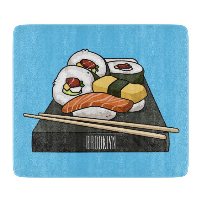 Tabla De Cortar Ilustracion personalizado Sushi (Anverso)