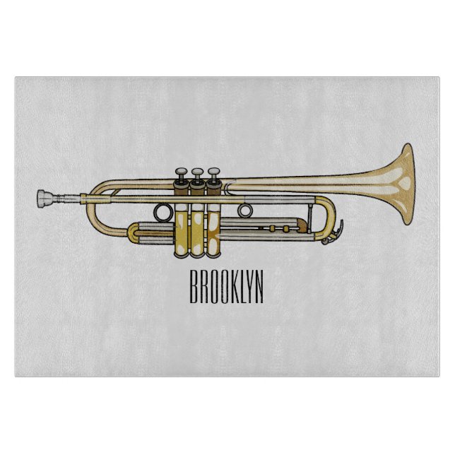 Tabla De Cortar Ilustracion personalizado Trumpet (Anverso)