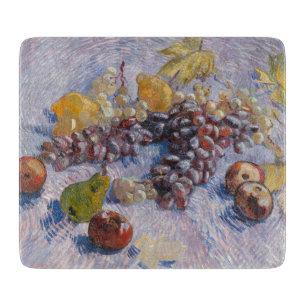 Tabla De Cortar Impresión artística de uvas y manzanas de Van Gogh