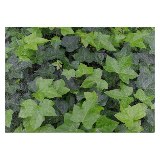 Tabla De Cortar Impresión botánica de marfil verde (Anverso)