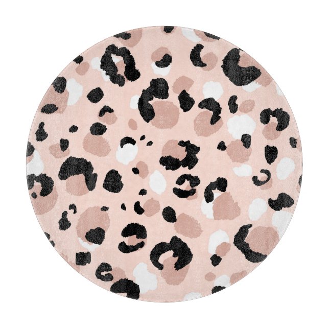 Tabla De Cortar Impresión de animales leopardos abstractos moderno (Anverso)