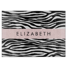 Tabla De Cortar Impresión de cebra, franjas, negro y blanco, su no