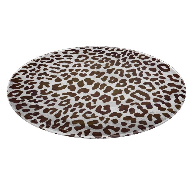 Tabla De Cortar Impresión de chocolate leopardo (Borde)