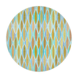 Tabla De Cortar Impresión de cinta de medio siglo - blues y neutra