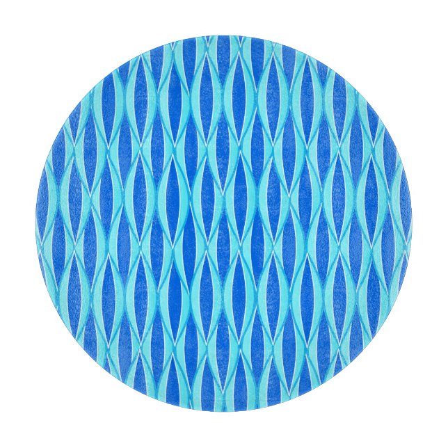 Tabla De Cortar Impresión de cinta de medio siglo - tonos azules (Anverso)