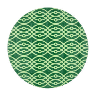 Tabla De Cortar Impresión de kimono, verde oscuro y claro