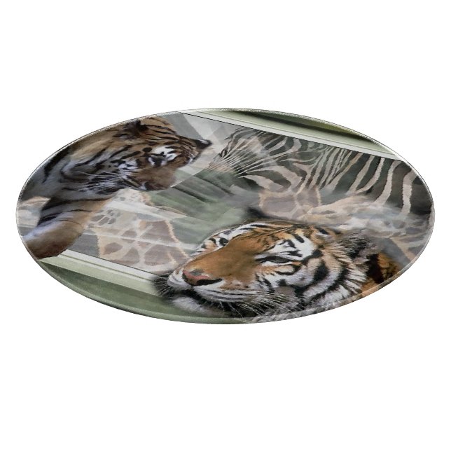 Tabla De Cortar Impresión de la jungla primitiva (Borde)