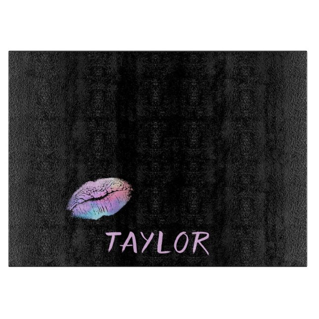 Tabla De Cortar Impresión de lápiz labial con encanto y moda (Anverso)