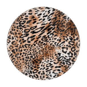 Tabla De Cortar Impresión de leopardo africano sin problemas