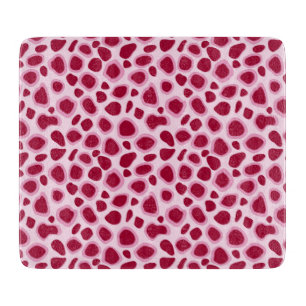 Tabla De Cortar Impresión de leopardo - Borgoña y rosa