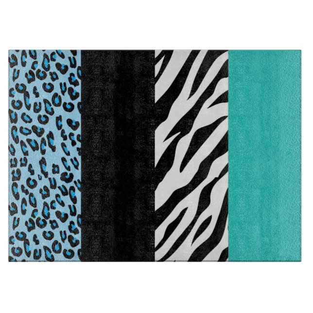 Tabla De Cortar Impresión de leopardo, impresión de cebra, impresi (Anverso)