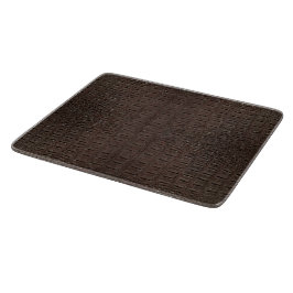 Tabla De Cortar Impresión de piel de caimán marrón