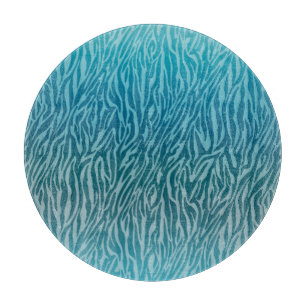 Tabla De Cortar Impresión de zebra Aqua Ombre