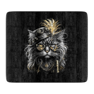 Tabla De Cortar Impresionante gato steampunk 