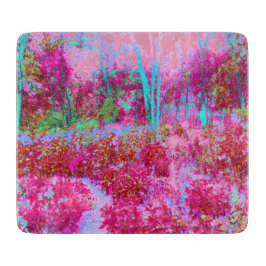 Tabla De Cortar Impresionante paisaje de jardines rojos y rosados