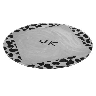 Tabla De Cortar Impresiones dálmatas en blanco y negro