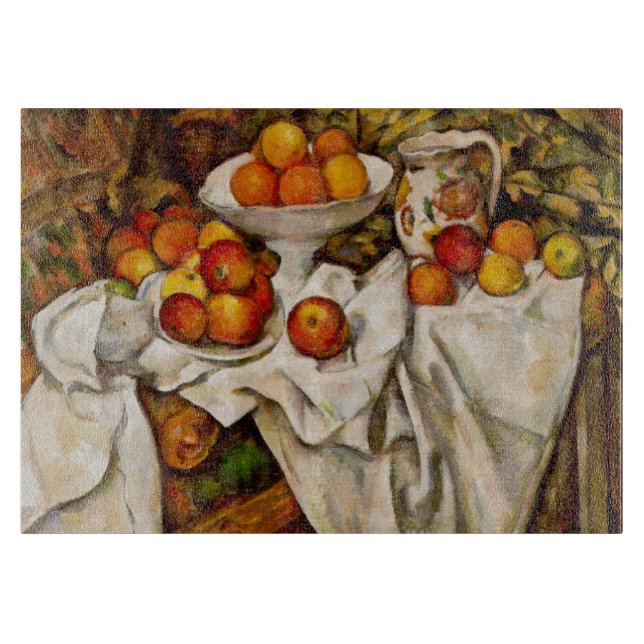 Tabla De Cortar Impresionismo de la impresión de manzanas y naranj (Anverso)