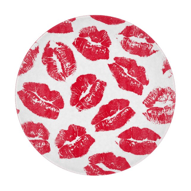 Tabla De Cortar Imprint Kiss Red Lips: Vieja sin Marea (Anverso)