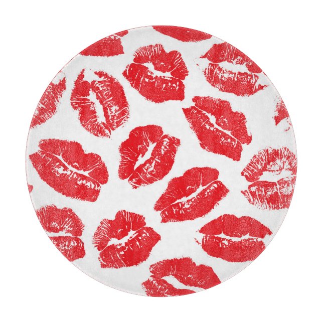 Tabla De Cortar Imprint Kiss Red Lips: Vieja sin Marea (Anverso)