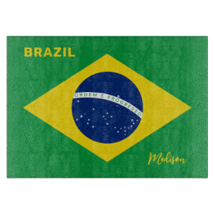 Tabla De Cortar Indicador de nombre personalizado de Brasil
