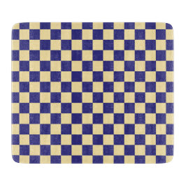 Tabla De Cortar Indigo and butter checkerboard pattern