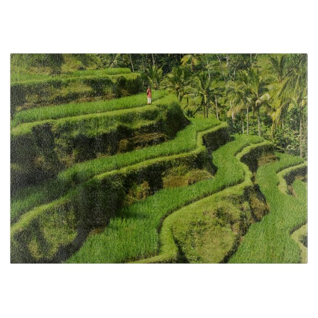 Tabla De Cortar Indonesia, Bali| Plantones de arroz (Anverso)