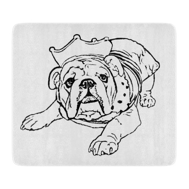 Tabla de cortar inglesa del bulldog (Anverso)