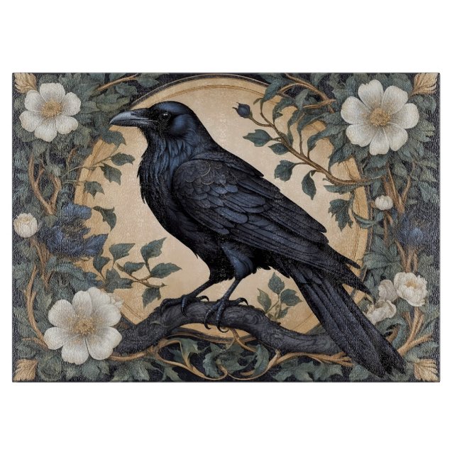 Tabla De Cortar Inspiración de Black Raven William Morris (Anverso)