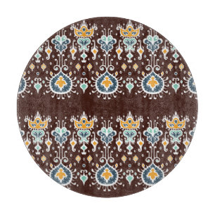 Tabla De Cortar Inspiración Ikat: Elegancia Oriental