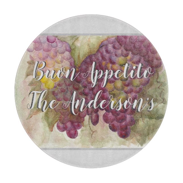 Tabla De Cortar Inspiración toscana en la región vinícola personal (Anverso)