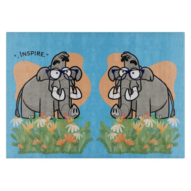 Tabla De Cortar inspirar elefante (Anverso)
