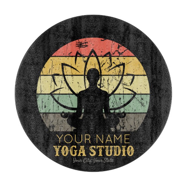Tabla De Cortar Instructor de fitness personalizado de Yoga Studio (Anverso)