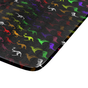 Tabla De Cortar Inusual fresco arco iris colorido lindo dinosaurio